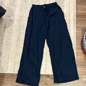 Hollister Navy Blue Wide-Leg Pants